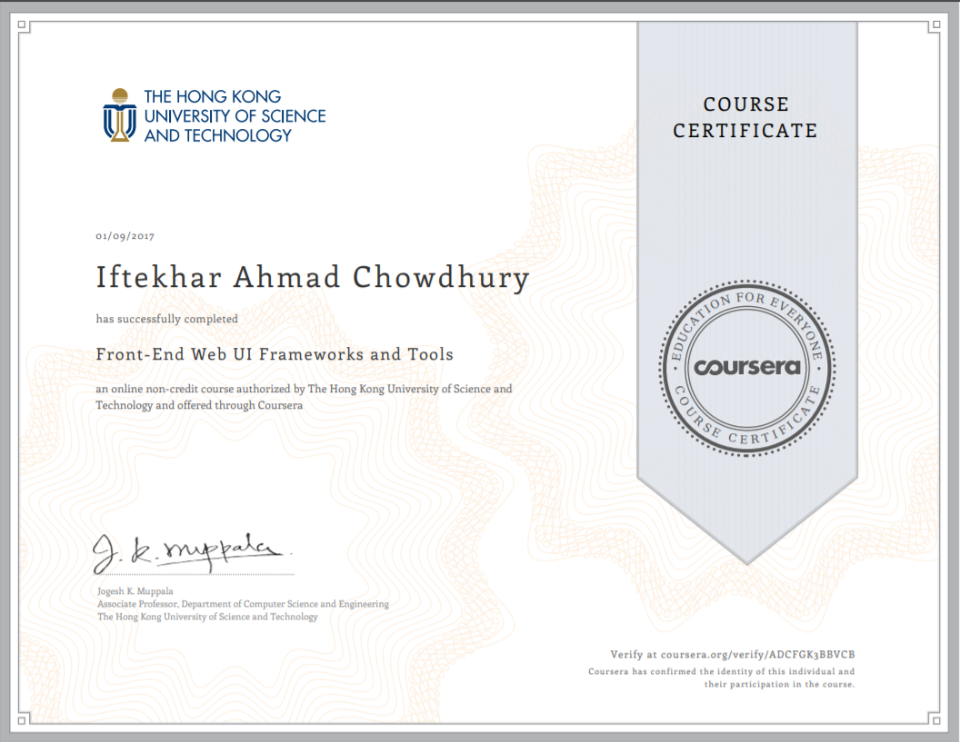 Bootstrap3 certificate